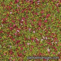 MP-114 mezcla pradera primavera verde amarillo con flores rosas